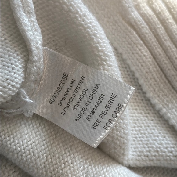 C&C California XS Navy Anchor Nautical White Sweater - Picture 8 of 9